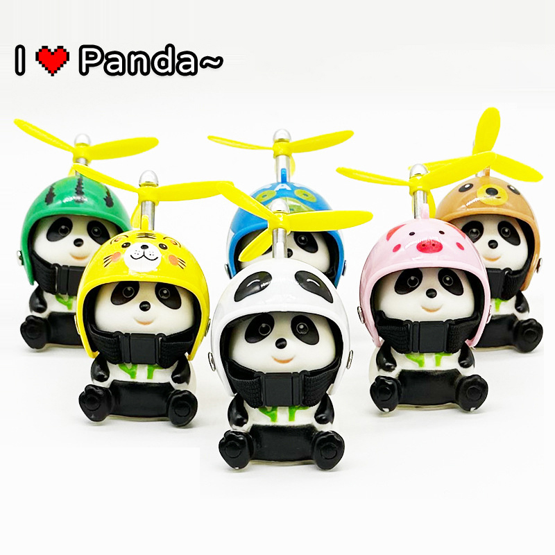 Car Styling Ornaments Car Little Yellow Duck Panda Pig Animal Toy Deaor Helmet Wind Broken Small Duck Bike Moto Driving Decor MAILANG