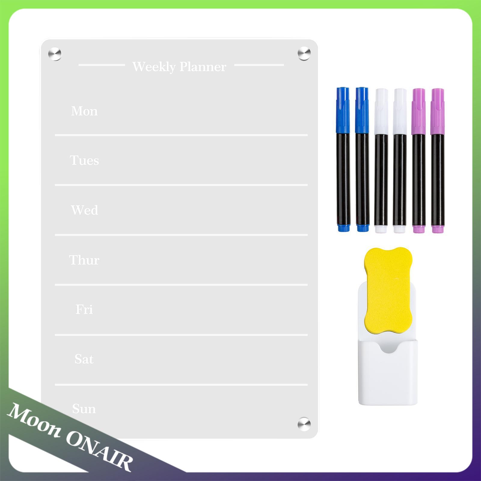 Moon ONAIR Magnetic Dry Erase Board Clear Acrylic Magnetic Whiteboard for Fridge