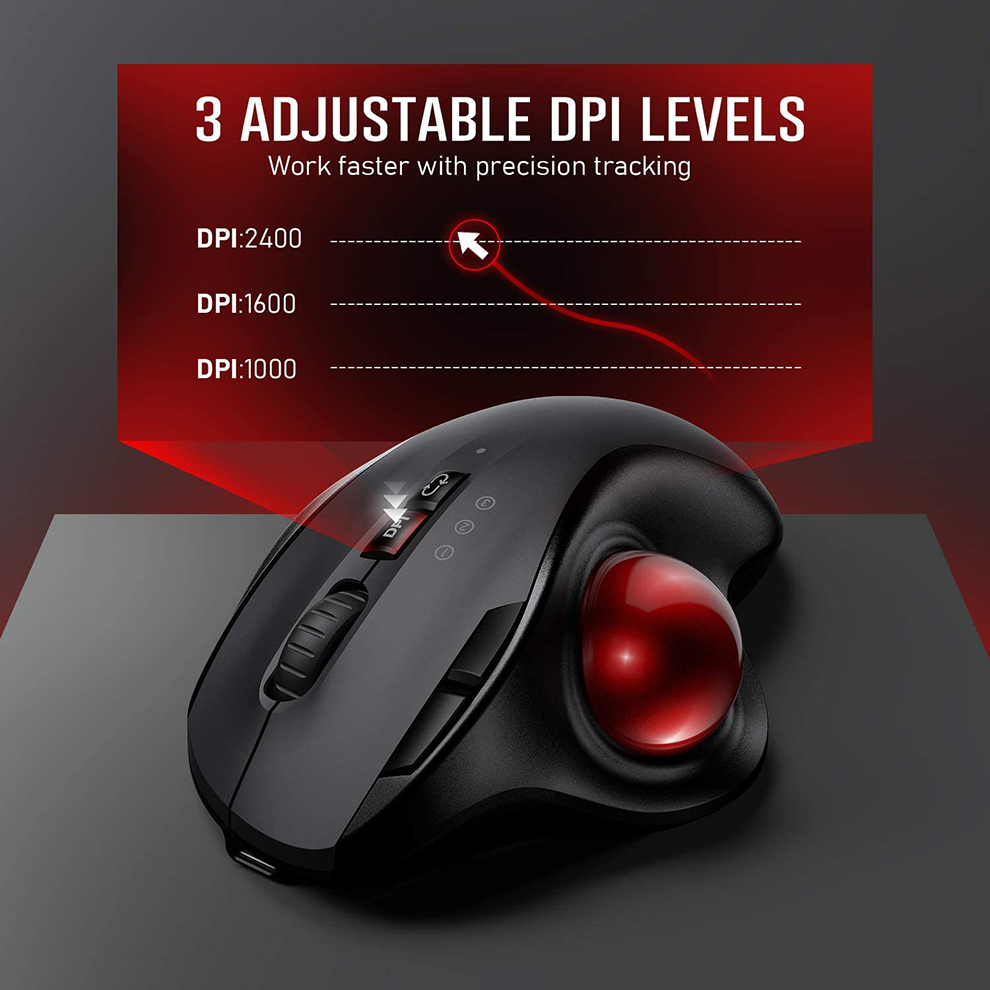 jelly comb bluetooth trackball mouse