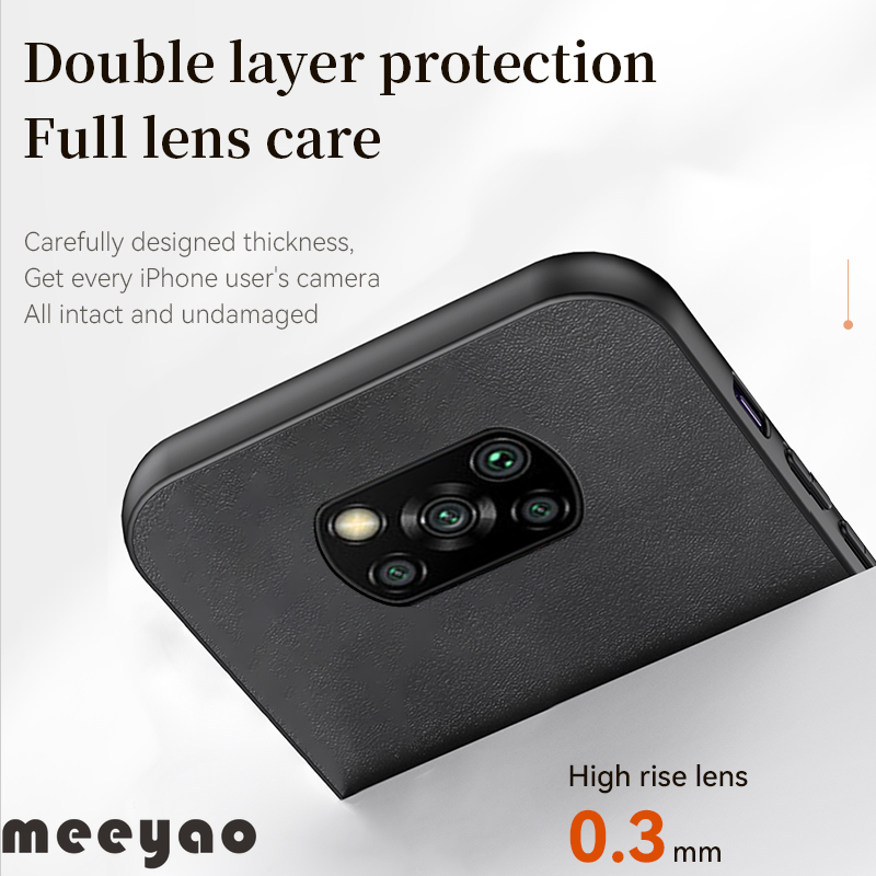 Case Xiaomi POCO X3NFC X3Pro Soft Leather Phone Case Authentic Camera Protection Luxury Sheep Bark Cover For M2007J20CG M2007J20CT M2102J20SG M2102J20SI Xiomi POCO X3 NFC X3 Pro