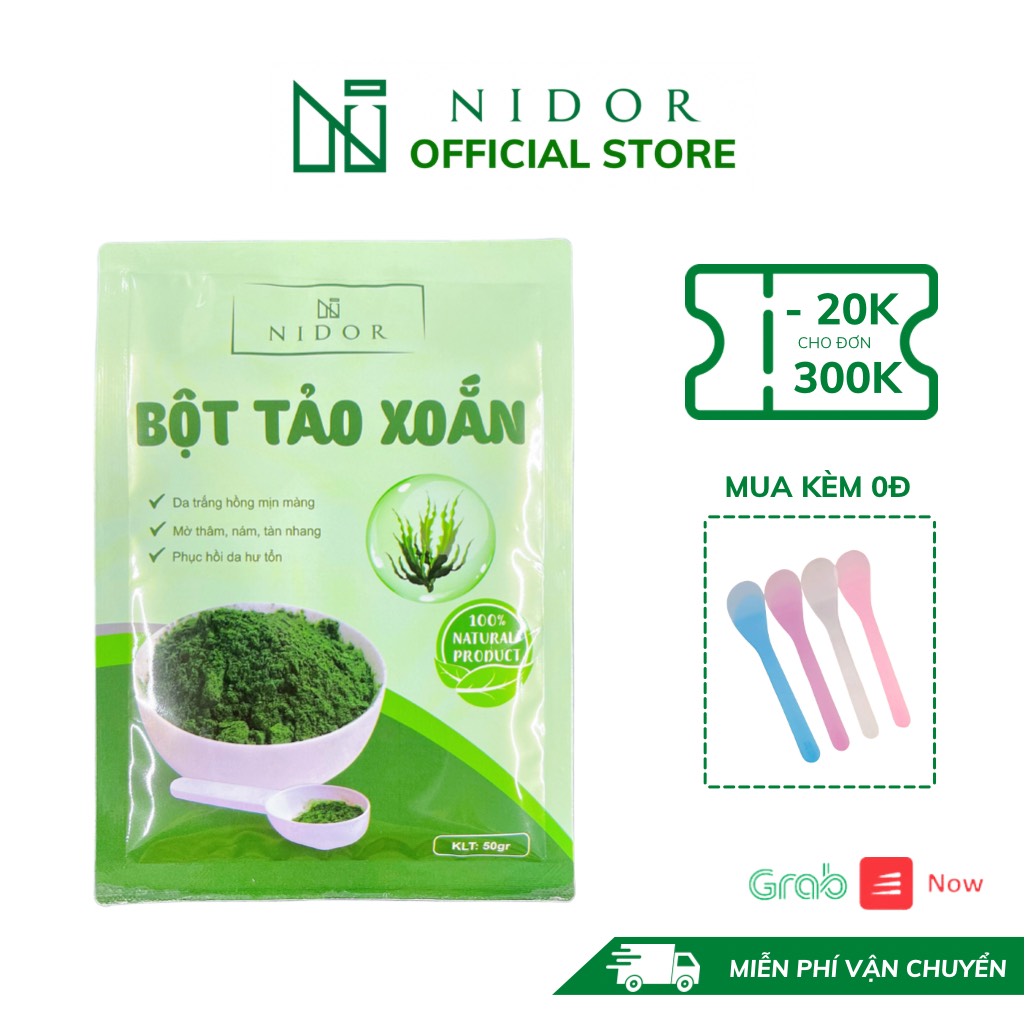 Bột tảo xoắn spirulina 50g - giảm mụn thâm, lão hóa