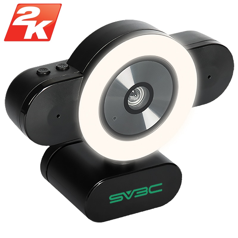 2K Webcam With Microphone For PC, 4MP USB Light Computer Camera, Web CAM For Call Conference Zoom Skype Youtube Laptop Essory
