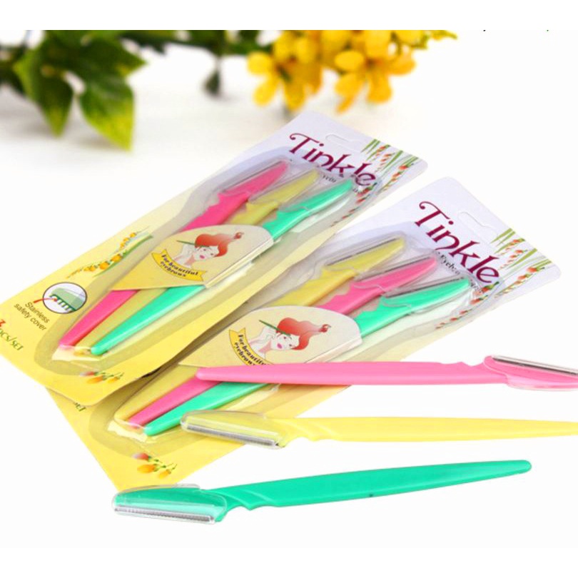 Bộ dao cạo tỉa lông mày 3 cây