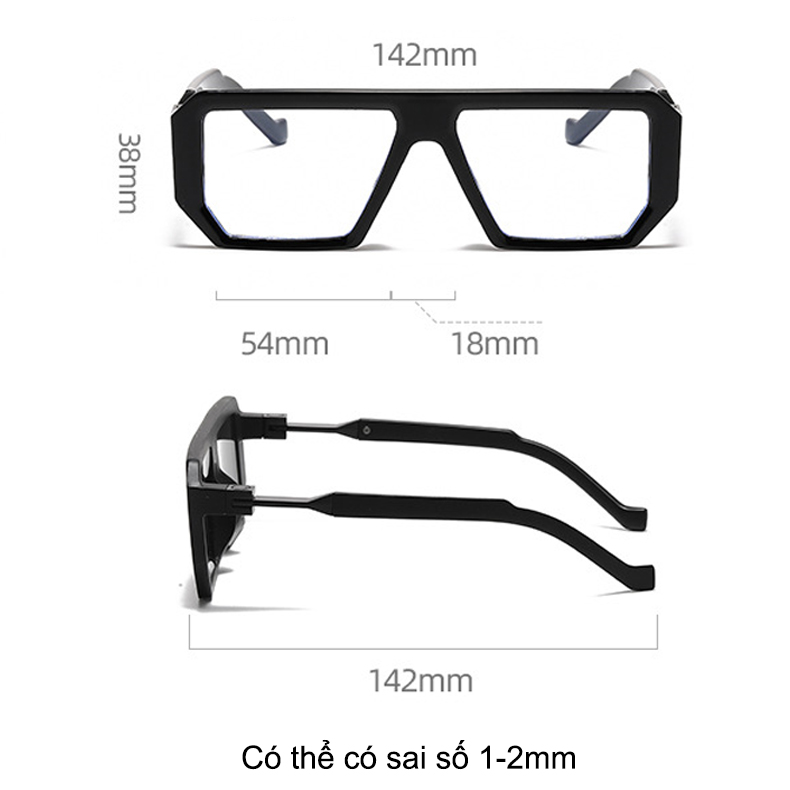 [Nhiều màu] Mắt kính râm mát vuông nam nữ 8725 [Có sẵn] [Ảnh thật]