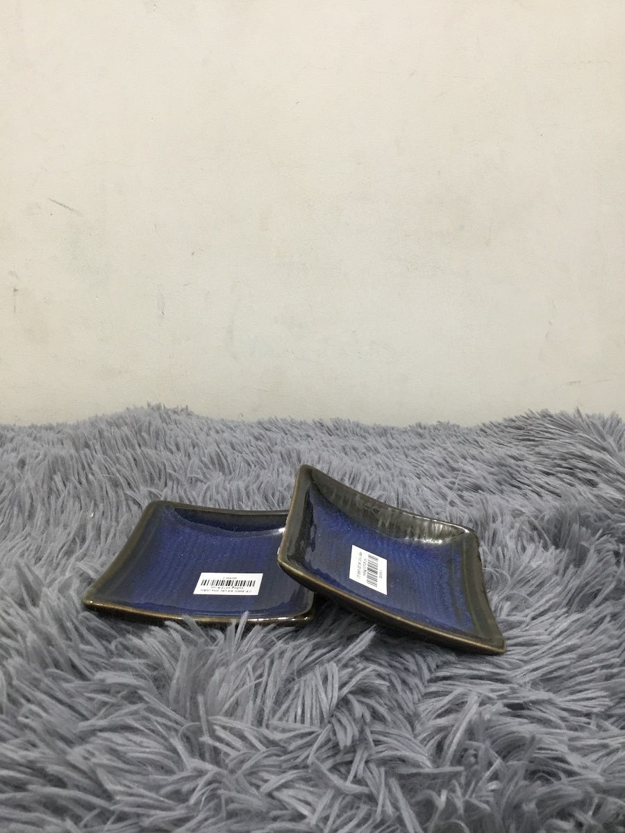 DĨA CHẤM VUÔNG 10 x 2.8 CM - GỐM SỨ  CƯỜNG PHÁT