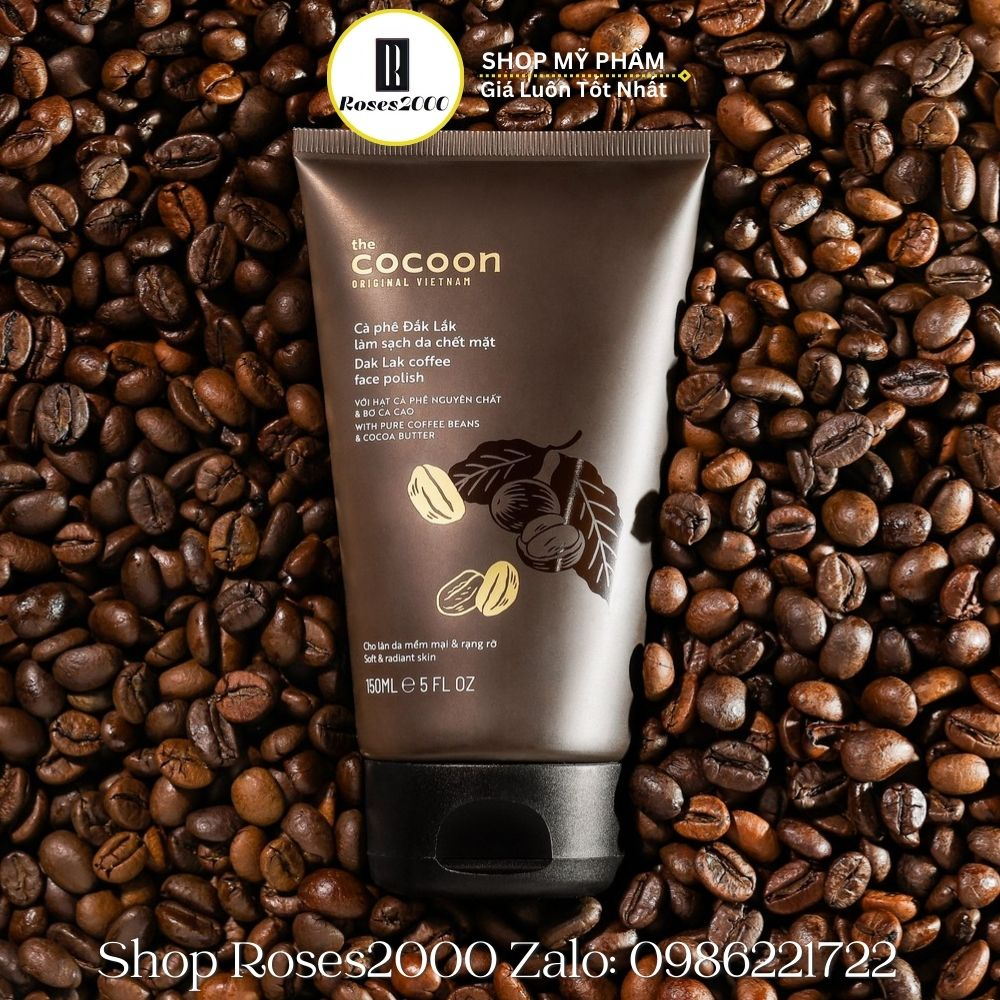 Tẩy kì cà phê đắk lắk làm sạch da chết cocoon hũ - típ
