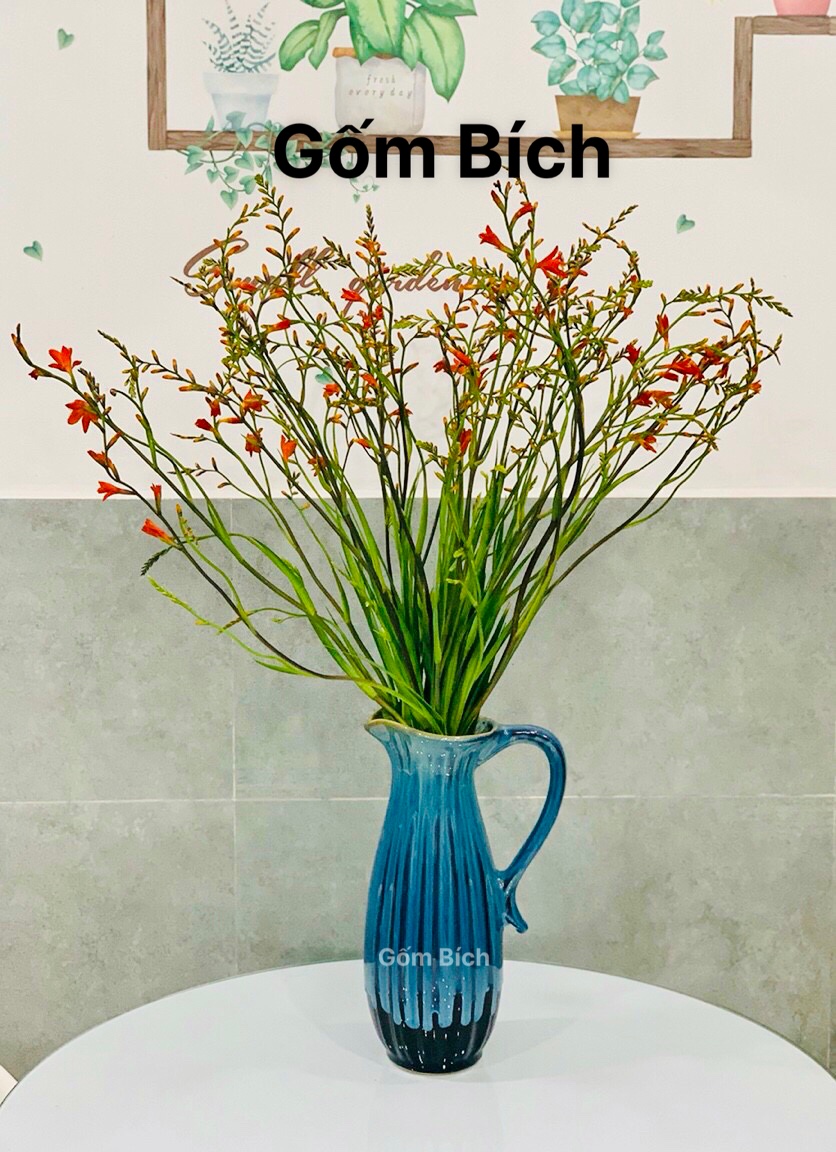 Bình Hoa Lọ Hoa Dáng Bình Sữa Thon Gốm Sứ Bát Tràng - Gốm Bích