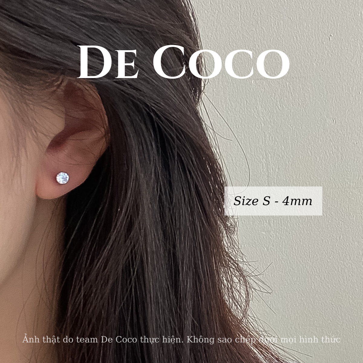 Khuyên tai bông tai Harley đính đá De Coco