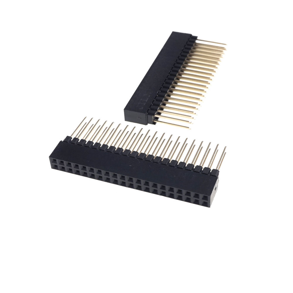 1 Piece 2.54 Mm 40 Pin Female Stacking Header Connector Dual Row 2x20 ...
