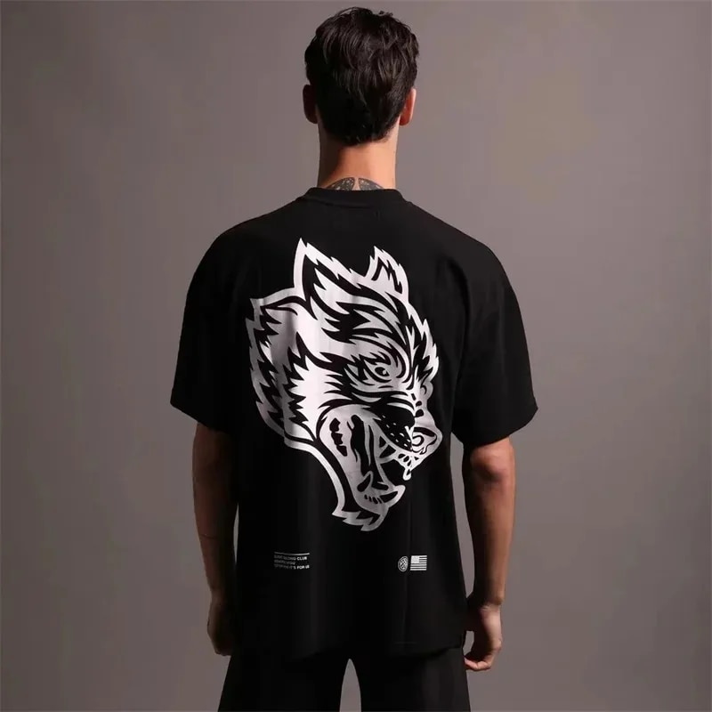 2023 darc sport shirt men's t-shirt summer cotton sports t-shirt men's street clothing t-shirt hip hop plus size top