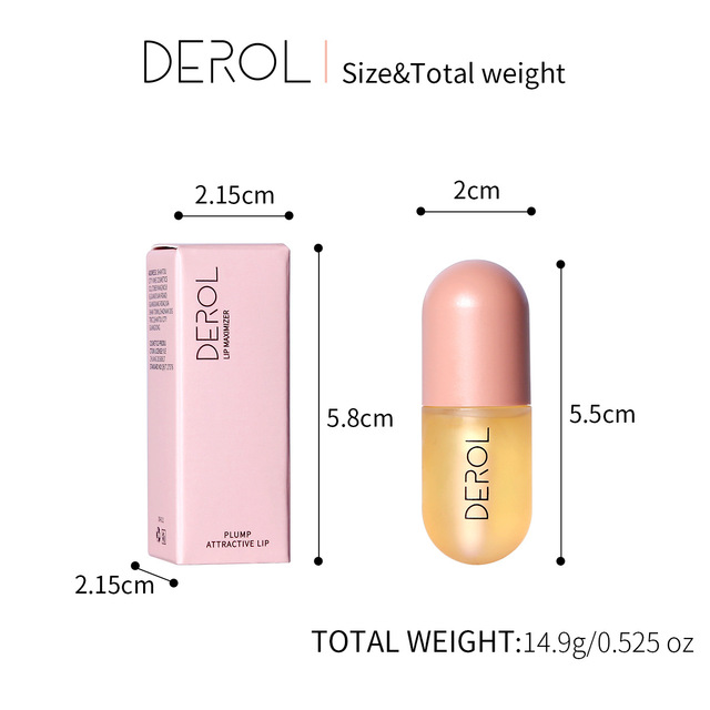 【Must-Have Gadgets】 Derol botanical lip enhancer moisturizing nourishing lip gloss mineral extreme volume lip plumper makeup DC05.