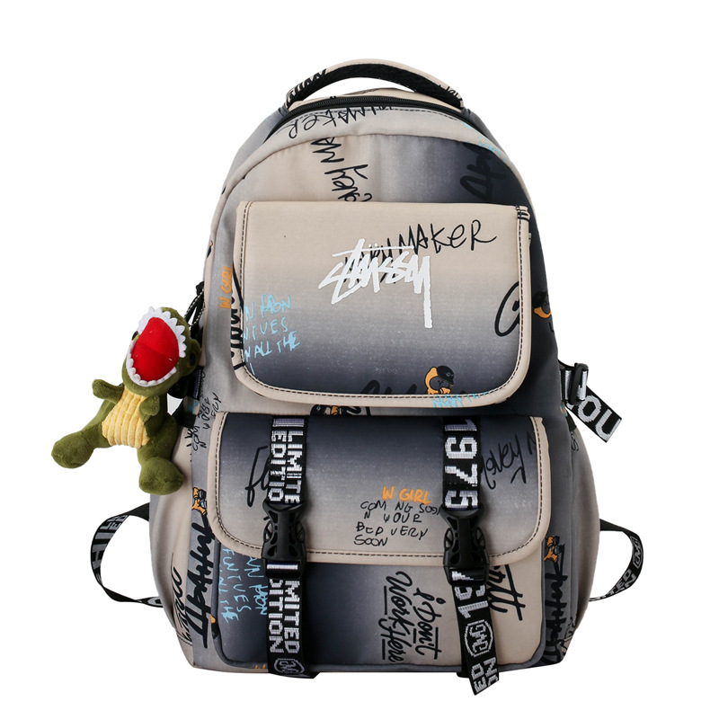 ARCTIC HUNTER Student backpack fashion graffiti large capacity backpack junior high school college student school bag