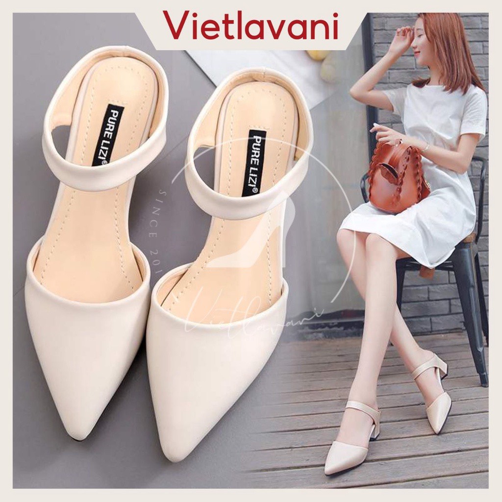 Giày Cao Gót 5P Hở Gót Thời Trang Mã KHC23
