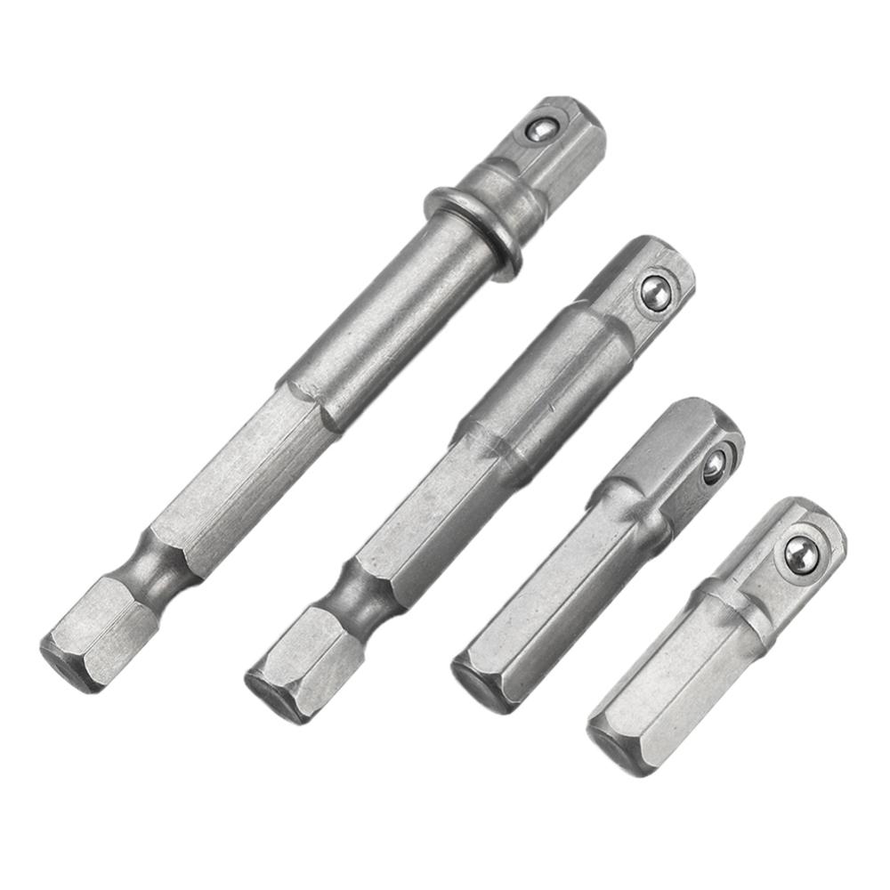 Socket Adapter Hex Shank to Square Head Extension Drill Bits Hex Bar Set