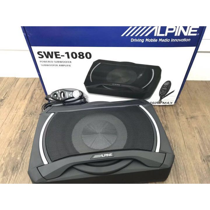 Loa Sub Ô tô, Loa Sub  ALPINE PWE- 1080 8'' 160W Âm Thanh Hay Sống Động, Đầy Đủ Dây Giắc, Có Kỹ Thuật Viên Hướng Dẫn Từ Xa, Bảo Hành 12 Tháng