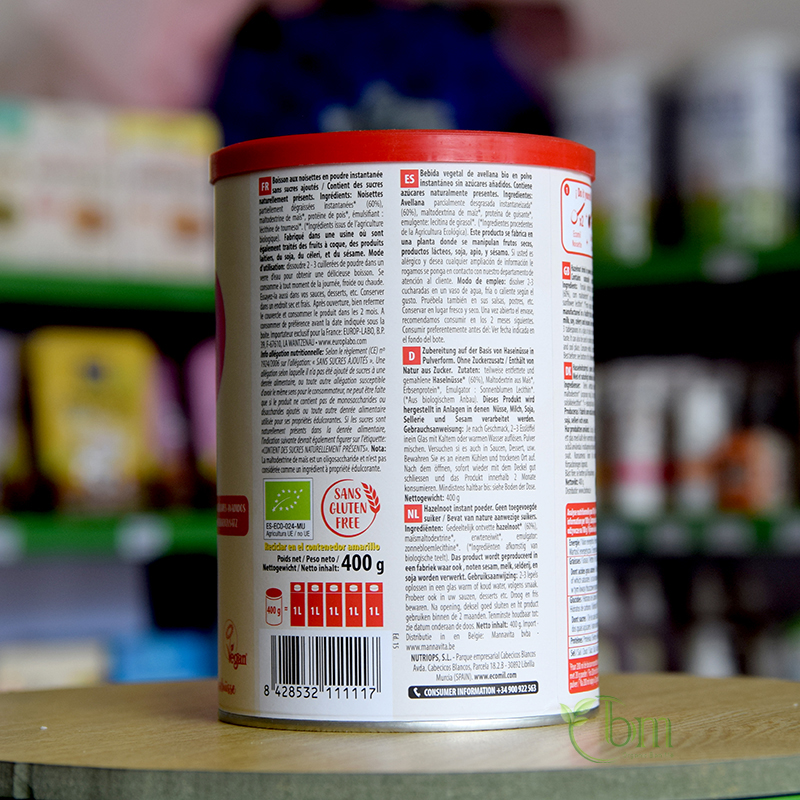 Bột hạt phỉ hữu cơ 400g - Ecomil