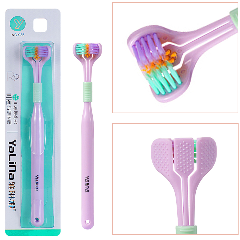 Bàn chải đánh răng tóc mềm ba màu siêu tốt bàn chải đánh răng mềm