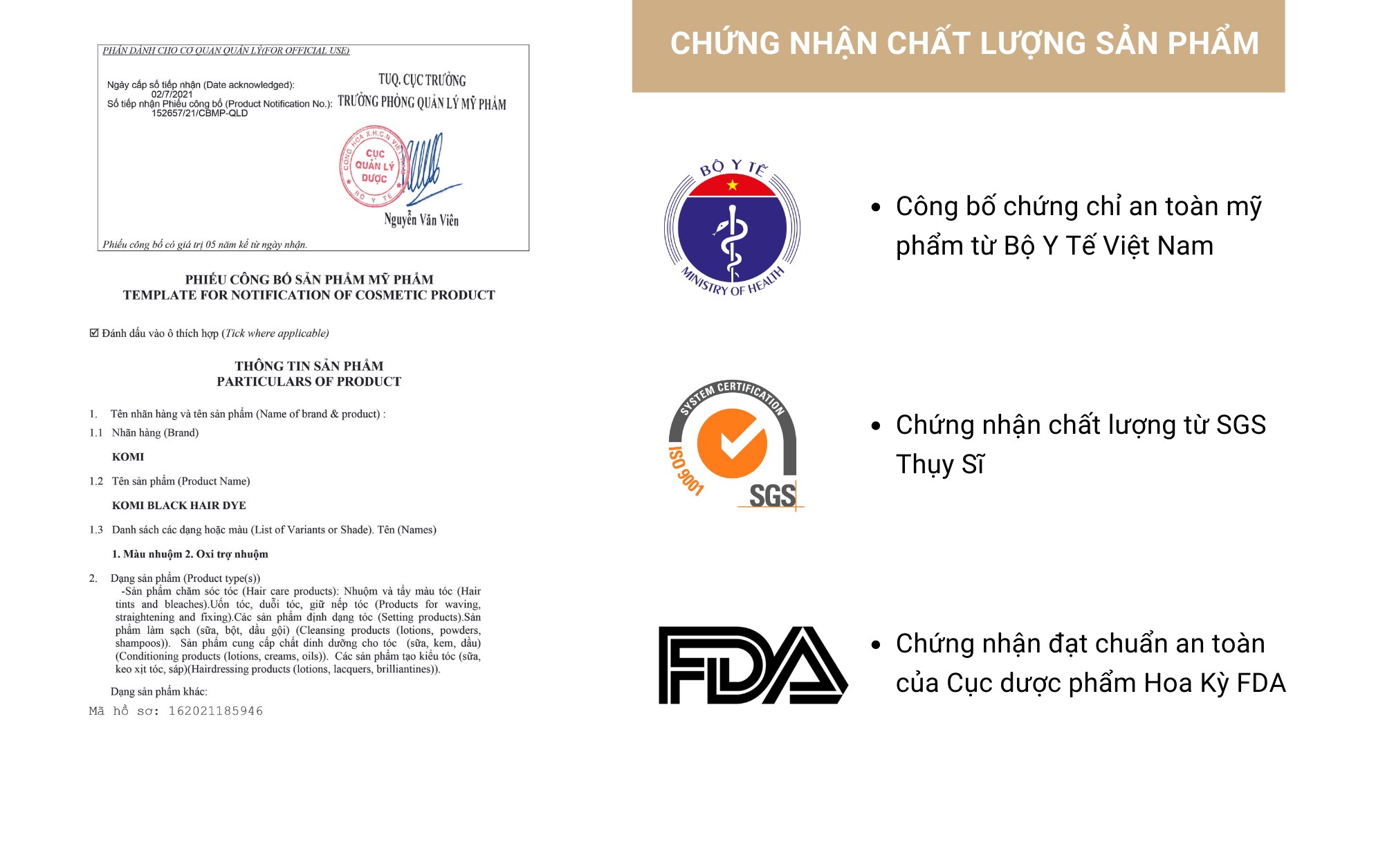 Dầu Gội Nhuộm Phủ Bạc Đen Tóc Komi Nhật