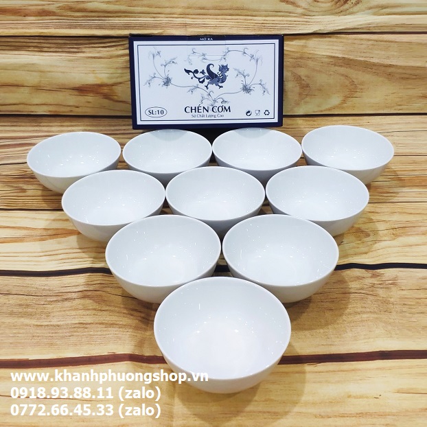 chén cơm sứ trắng Minh Long - chén cơm sứ Minh Long
