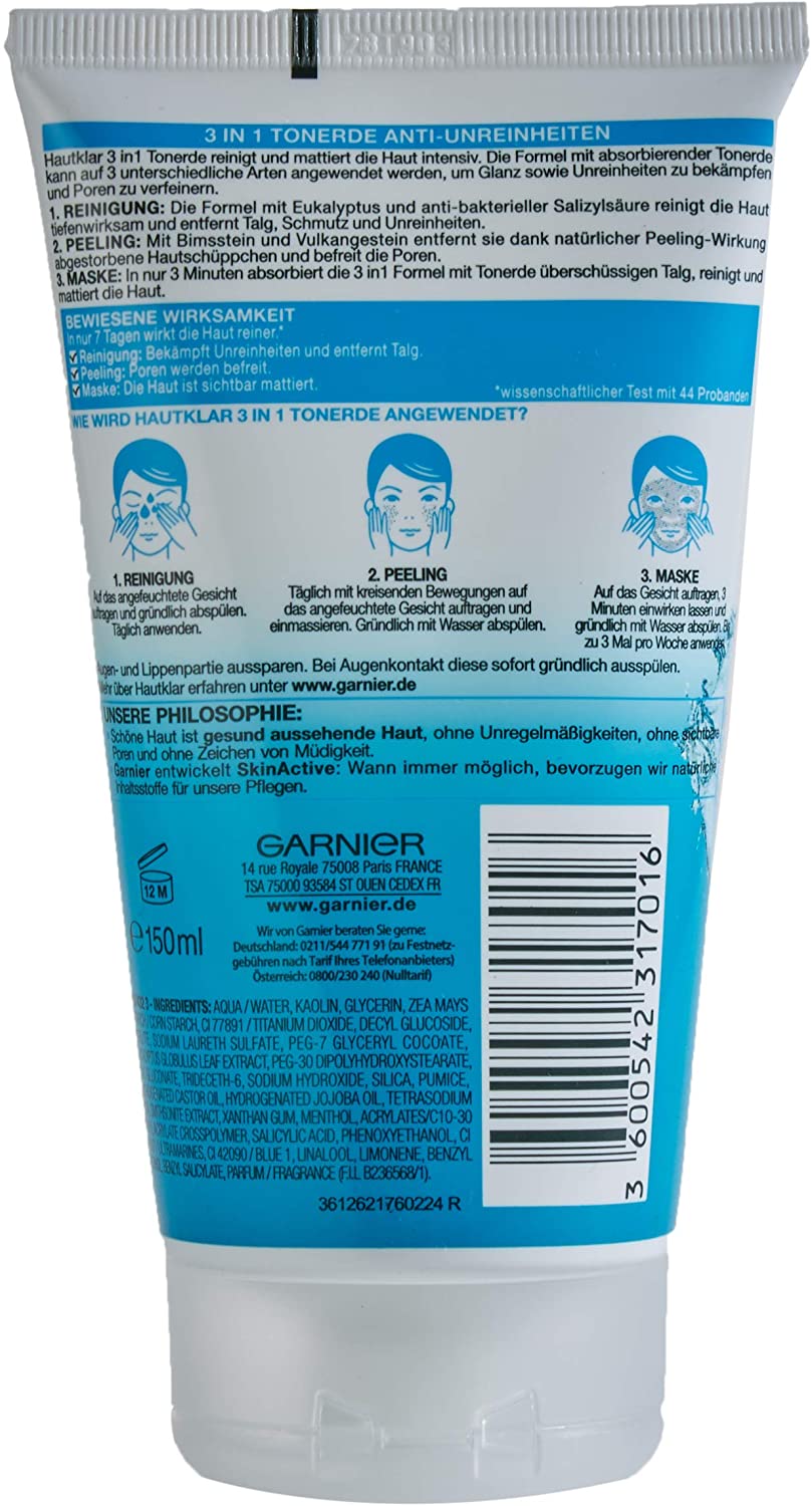 SỮA RỬA MẶT GARNIER HAUTKLAR 3in1 TONERDE 150ml