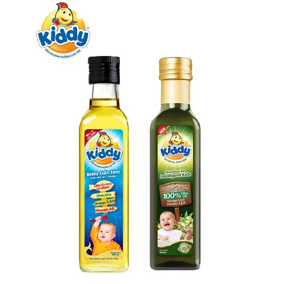 Dầu ăn Kiddy cá hồi/oliver 250ml (date mới)