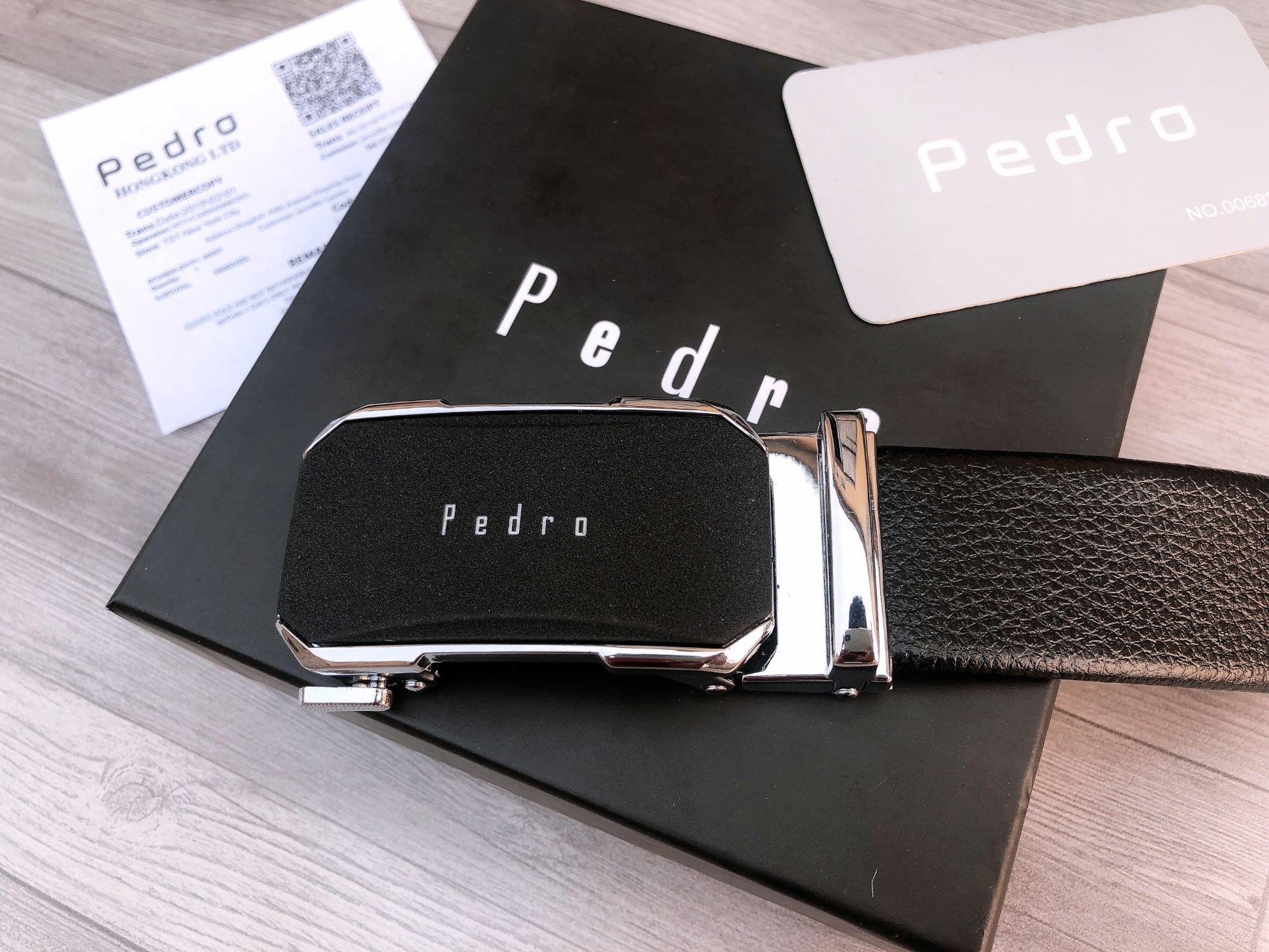 Thắt Lưng Da Nam Pedro Full Hộp, Thẻ