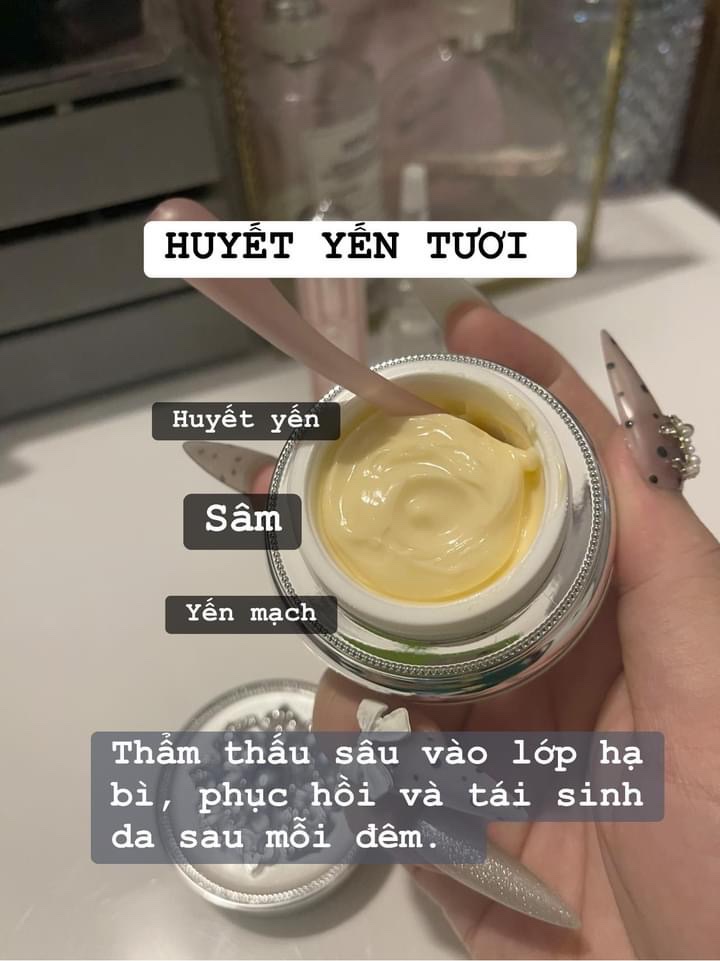 Kem face đêm huyết yến size lớn 30g Uni Beautiful