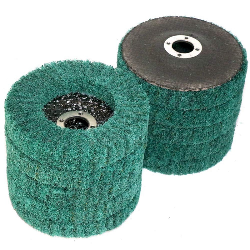 10Pcs Nylon Fiber Buffing Wheel Scouring Pad Flap Polishing Disc for