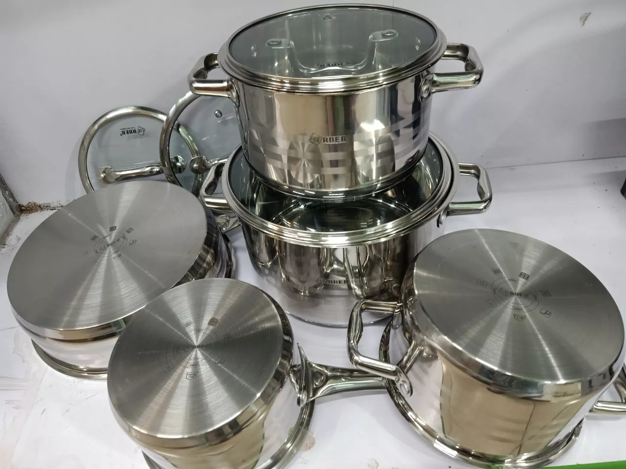Bộ nồi inox cao cấp 5 món Arber Dolphin