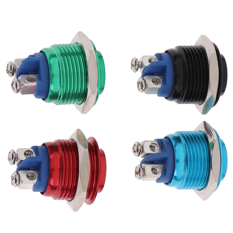 1Pc Momentary Push Button Switch 16mm Waterproof Mount Button Switch. 