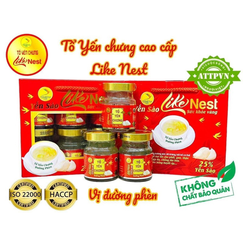 Yến sào Like Nest hop 6 hủ giao ngẫu nhiên