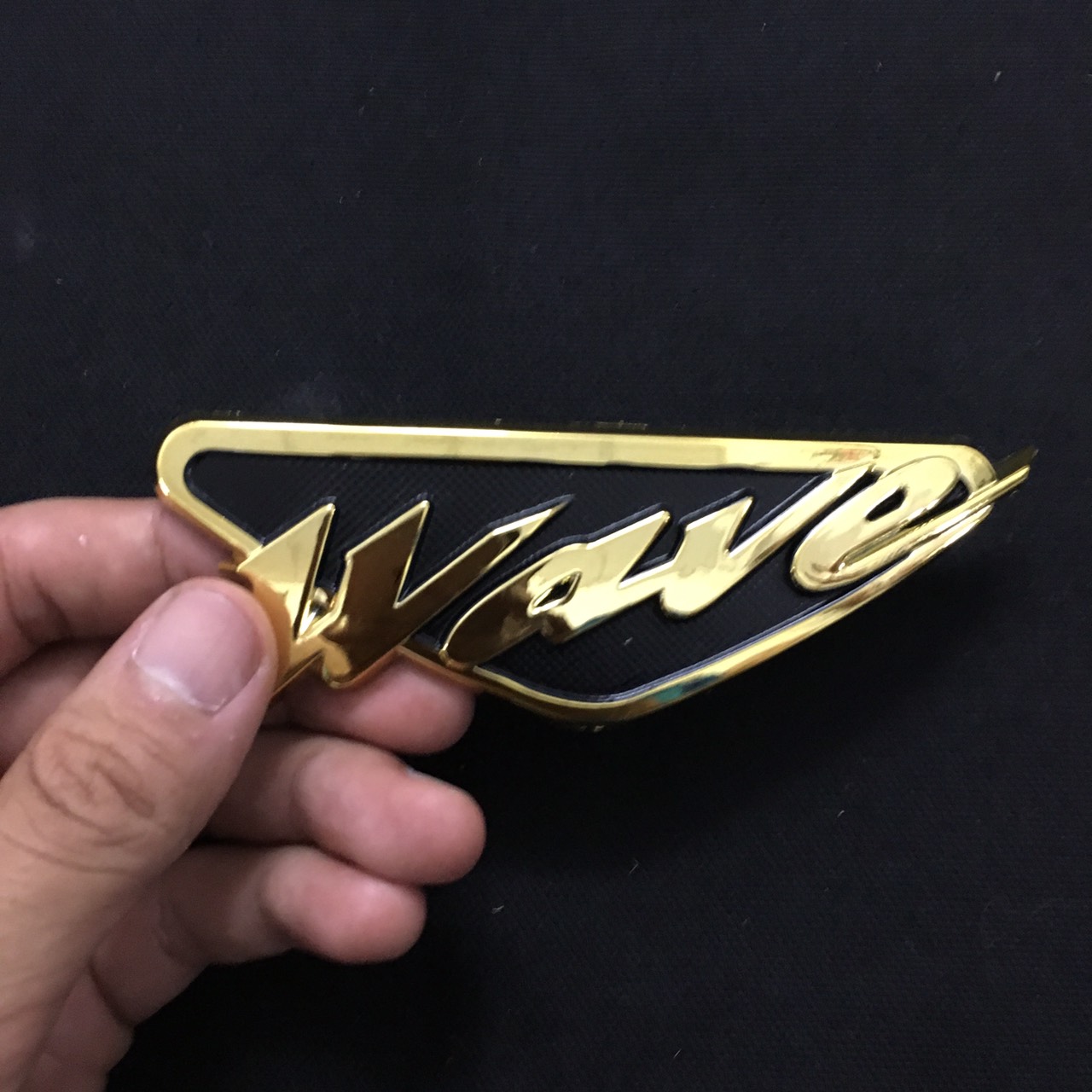 (HCM) Tem LOGO mặt nạ WAVE, tem mặt nạ WAVE tân trang xe máy