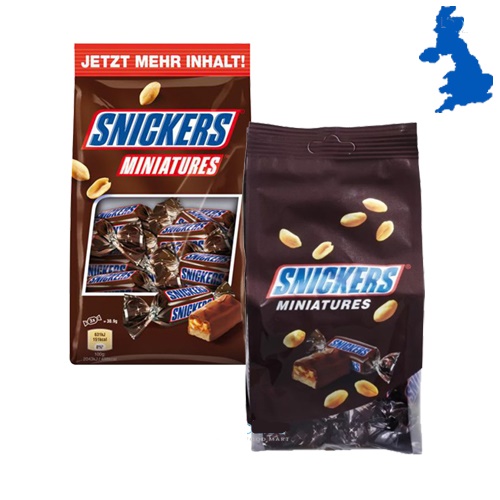 (Rẻ Vô Địch)Kẹo socola Miniatures Snicker 220g