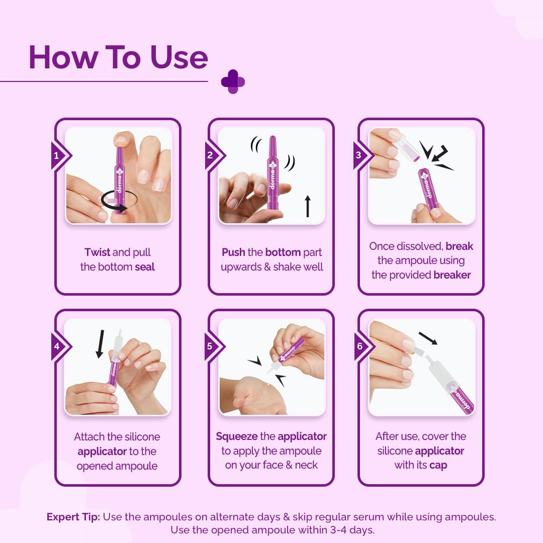 The Derma Co 15% Vitamin C Serum Intense Brightening Ampoule Kit|Radiant & Glowing Skin In 7 Days|7 Fresh Mix|Brightening For Dull Skin|Most Potent Vitamin C (L-Ascorbic Acid)|Ferulic Acid - 14 Ml. 