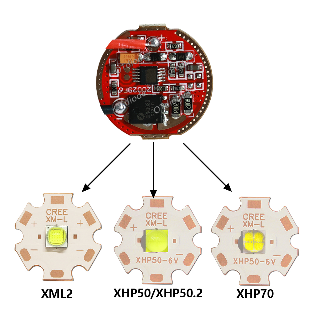 Led Module Xhp90 Xhp50 Xhp70 Xhp90 3v Led Driver 3.7v 20mm 1mode 5mode Xml2 T6 Circuit ...