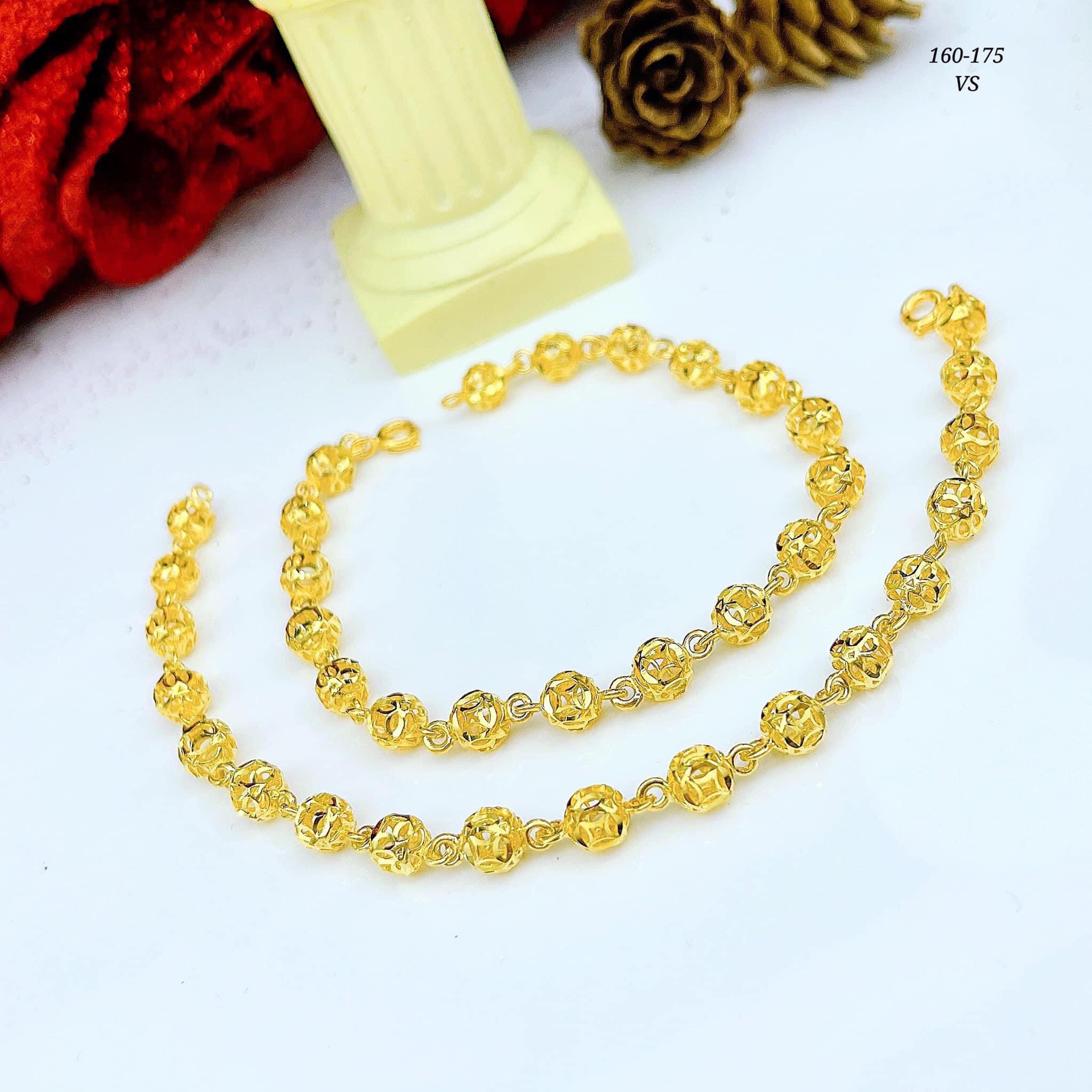 [HCM]Lắc tay nữ lắc tay nữ mạ vàng thật cao cấp bi kim tiền, lắc tay vàng non phong thủy cực tốt, lắc tay mạ vàng 24k vàng 18k Trang sức Gami VL04111917 - đeo đi làm công sở CAM KẾT KHÔNG ĐEN