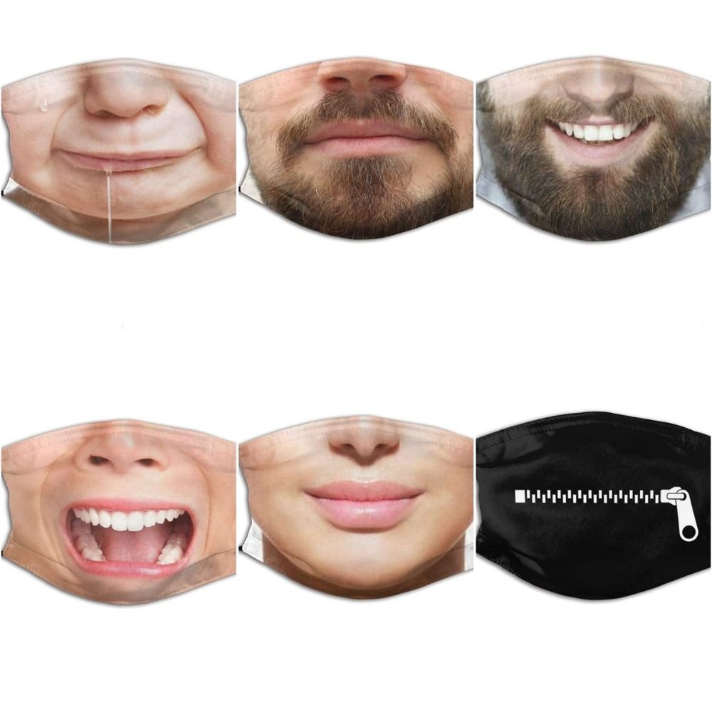 【Universal Car Parts Store】3D Three-dimensional Mask Personality Creative Social Funny Imitation Facial Expression Dance Mask.