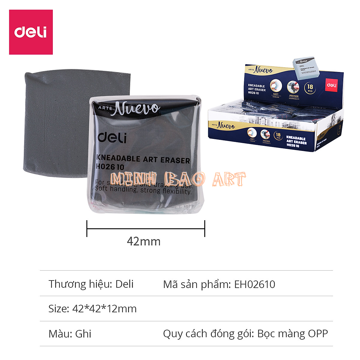 GÔM ĐẤT SÉT DELI (1 VIÊN)
