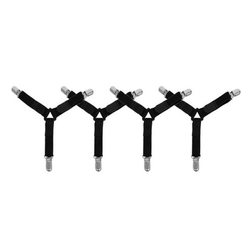 4Pcs Triangular Bed Sheet Fixing Clip Adjustable Sheet Clip Sheet Buckle Sheet Holder