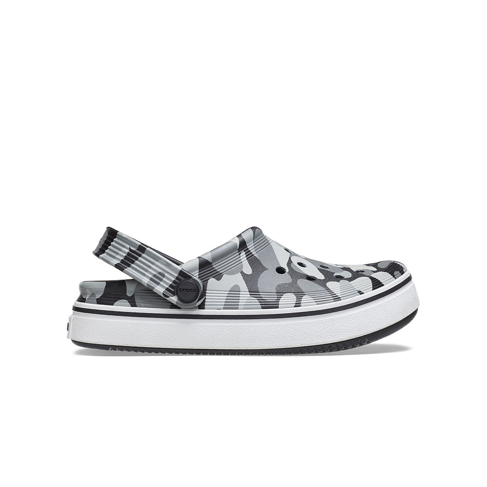 Giày Clog Trẻ Em Crocs Toddler Off Court Camo Redux - Black/White