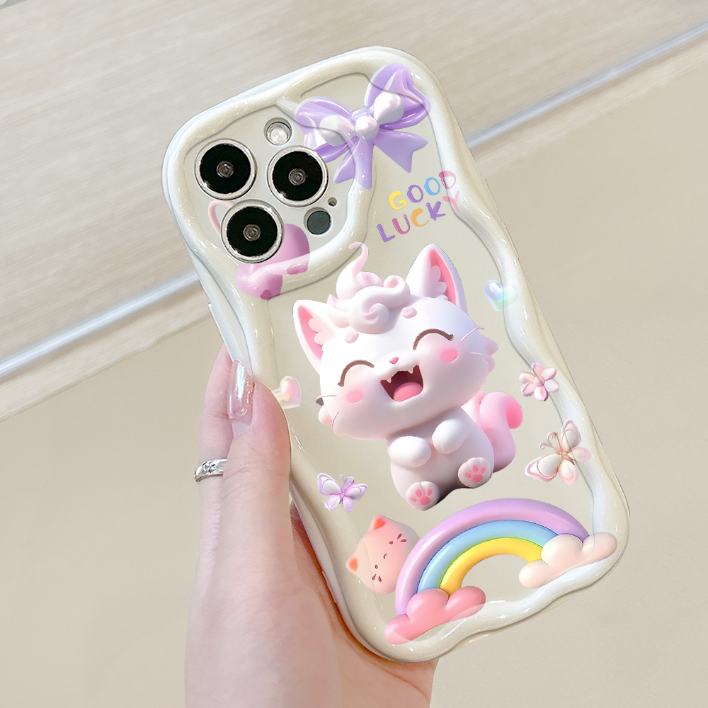Hontinga%20for%20Samsung%20A04E%20Back%20Cover%20Pink%20Cat%20Phone%20Case%20Cream%20Texture%20Wavy%20Edge%20Soft%20Mobile%20Cover%20-%20Image%207