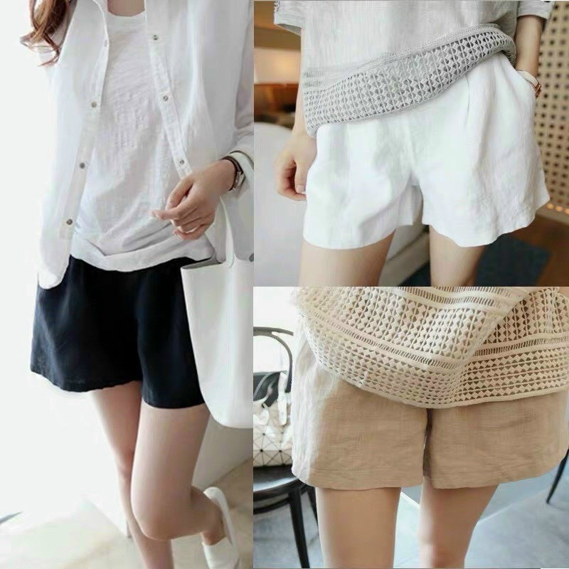 Quần Short Nữ Cạp Cao phối lưng thun cao cấp dễ mặc