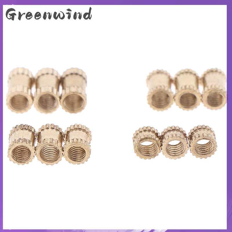 【Greenwind】 100pcs M3 hạt ép phun ren có khía bằng đồng thau chèn hạt