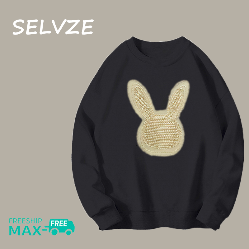 SELVZE Fall Fashion Good-looking Crew-neck Hoodie Long-sleeved Oversize Coat for Woman