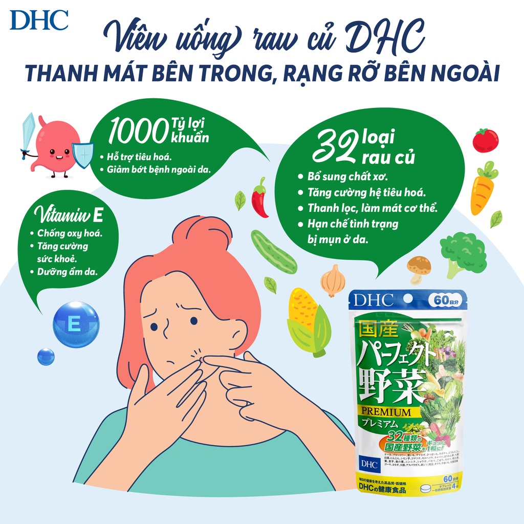 Viên uống rau củ quả DHC Nhật Bản