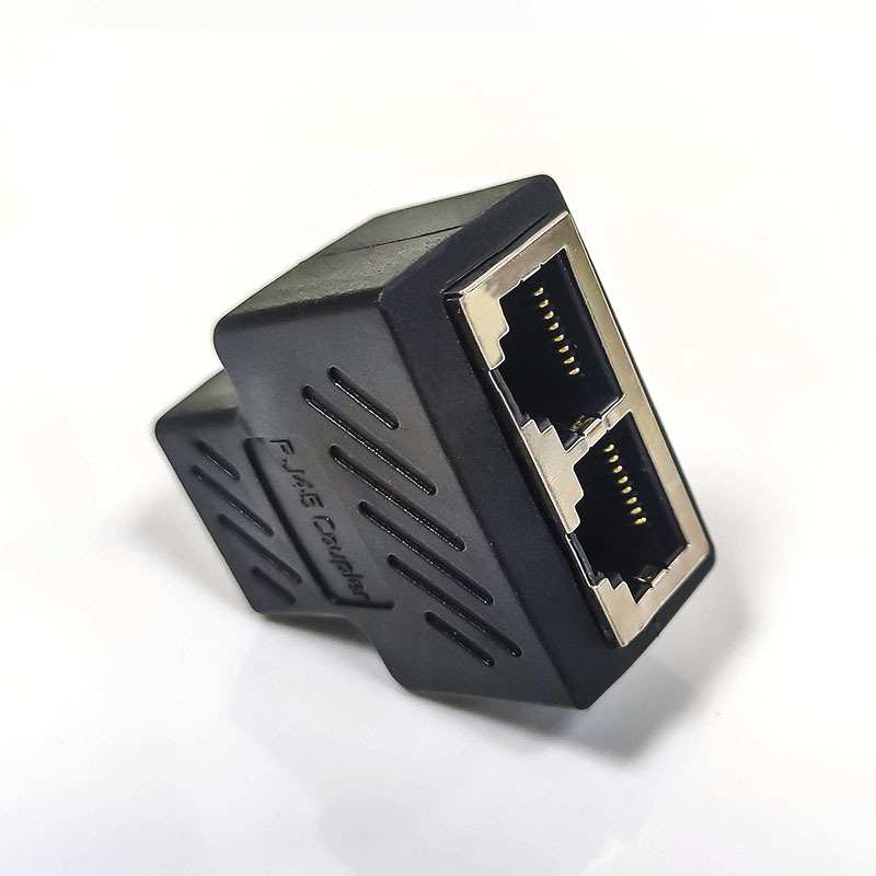 RJ45 Port Network Cable Splitter Extender Plug Adapter Split Into Two Splitter. 