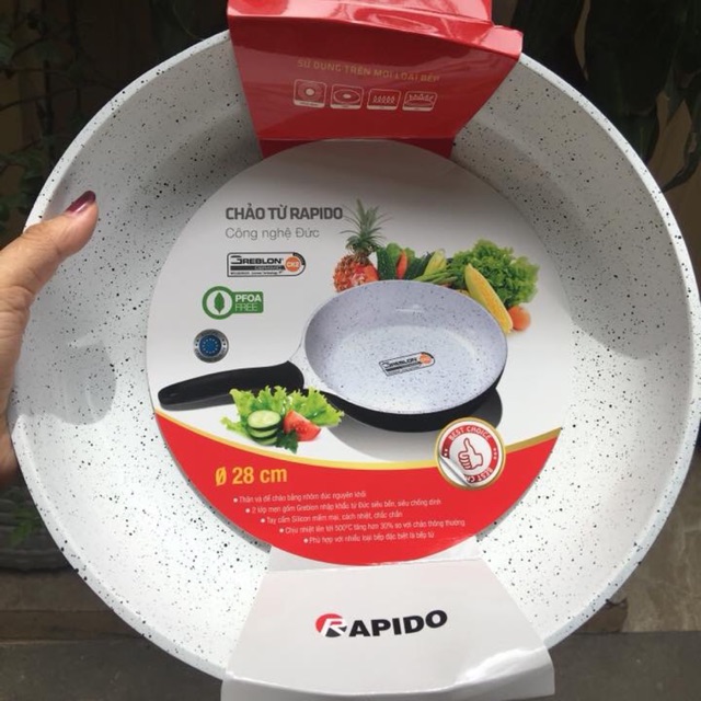 Chảo từ Rapido 28cm đáy chấm RP28-RD2