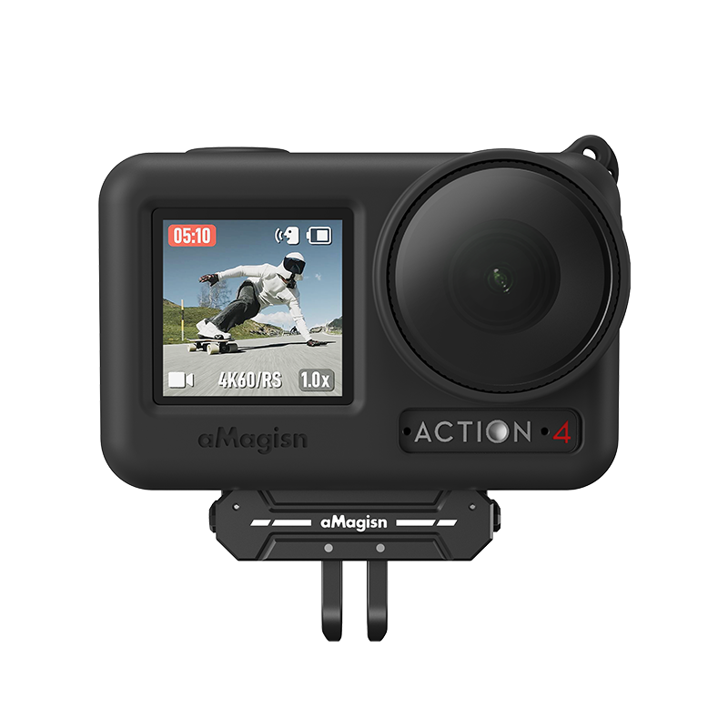 Vỏ silicon cho DJI hành động 4 3 + Nắp đậy ống kính camera thể thao Phụ kiện bảo vệ điện thoại