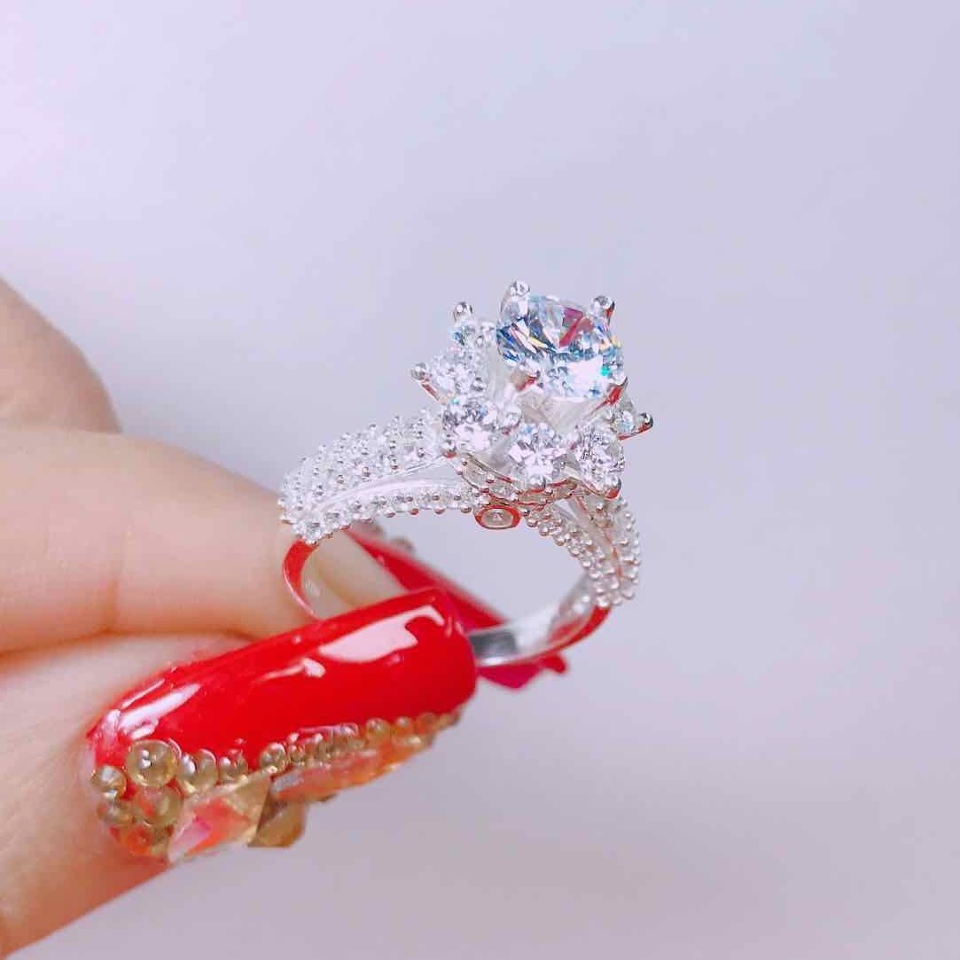 [HCM]Nhẫn nữ nhẫn nữ đẹp xi bạc cao cấp, nhẫn vàng trắng, nhẫn kim cương, nhẫn cầu hôn, nhẫn cưới Trang Sức Miga N099 - đeo đi tiệc đi chơi đi đám cưới cực sang CAM KẾT KHÔNG ĐEN