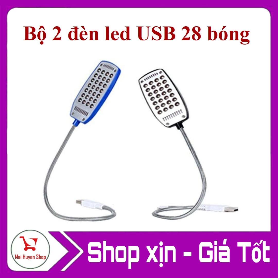 [HCM]Bộ 2 đèn led usb  28 bóng siêu sáng